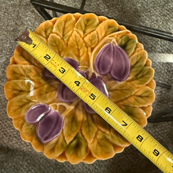 Sarreguemines Majolica Fruit plums Plate France Vintage
Dessert plate 7.5 in - Picture 2 of 4